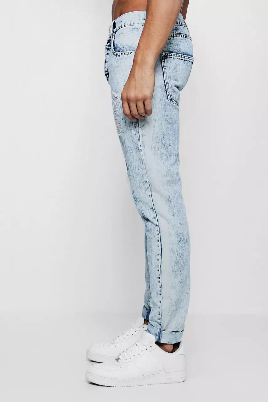 【DEARMINE】Grit Washing Denim Pants GRIT Denim Pants [Blue] – DEVÁ STATES